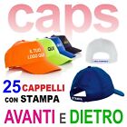 25 cappellini con stampa, cappelli con logo, cappellini personalizzati