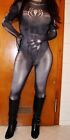 Catsuit Overall Dark Spider Woman Gr. XL Schrittreißverschluss Handschuhe