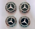 4 TAPPI COPRIMOZZO  MERCEDES BENZ CERCHI IN LEGA 75MM CLASSE A B C E CLA CLK