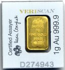 Lingotto oro Gold Ingot bar 1 gram pure gold - 999.9 24k : PAMP SUISSE Veriscan