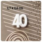 Stampo silicone numero 40, stampo gesso, resina, stampo anniversario