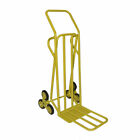 Carrello portapacchi in metallo con 6 ruote piene portata 120 kg giallo