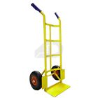 Carrello portapacchi a due ruote piene portata 200 kg giallo