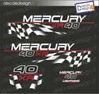 Adesivi motore marino fuoribordo Mercury 40 cv XR  gommone barca stickers