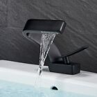 Rubinetto bagno lavabo miscelatore nero cascata monocomando bidet canna ottone