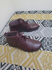 EUC Womens Wine Hotter Trinity Lace Up Leather Ankle Boots size 6 EU 39