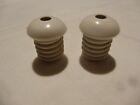 NOS  Plastiche Cassano handlebar end plugs colour white vintage L Eroica Colnago