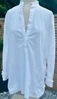 Chinti & Parker White Cotton L/S Tunic Top Frill