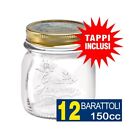 BARATTOLI 12 PZ 150CC QUATTRO STAGIONI BORMIOLI PER CONSERVE TAPPI INCLUSI