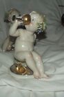 Antique Capodimonte Giuseppe Cappe Putto Child Cherub drinking Wine