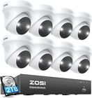 ZOSI Kit Videosorveglianza PoE, 8CH 4K 2TB NVR con 8X 5MP Telecamera PoE, C2255A