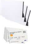 Porta carte di credito slim per 8 tessere Schermato Anti Rfid set 3pz Bianco