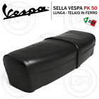 SELLA LUNGA NERA VESPA PK 50 S / XL / RUSH TELAIO IN FERRO CON MOLLE E SERRATURA