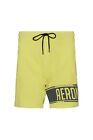 AERONAUTICA MILITARE PANTALONCINO UOMO GIALLO LIME BERMUDA LOGO STAMPATO