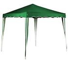 Gazebo Quadrato 3x3 Giardino Verde Impermeabile Esterno PVC con Sacca