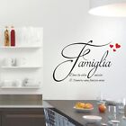 wall stickers frase famiglia dove la vita inizia e l amore non finisce mai a0270