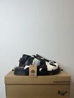 DR MARTENS JORGE II COW BLACK WHITE  HAIR-ON SLINGBACK MULES  SIZE UK 10 EU 45