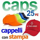 25 cappellini con stampa, cappelli con logo, cappellini personalizzati