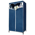 Armadio portatile in tnt blu con chiusura centrale cm 80x46x150h campeggio casa