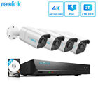 REOLINK 4K KIT VIDEOSORVEGLIANZA 8CH 2TB NVR E 4 X 8MP TELECAMERA ESTERNO IP66