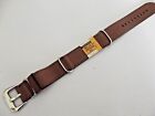 cinturino nato zulu marrone pelle 24 mm correa watch strap orologi stile vintage