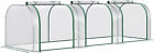 VivaGarden Serra Tunnel PVC Trasparente Acciaio 295x100x80 cm