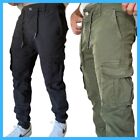 Pantaloni cargo uomo regular elasticizzati con tasconi militari da ragazzo 44 46