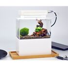 1L Aquarium Kit Bedroom Desktop Betta Fish Tank w/LED Light Pump & Filter Quiet