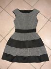 Abito Donna Ragazza Elegante Moda Fashion Grigio Nero