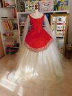 Abito da Sposa Rosso in Tulle e Seta, Abito Principessa Rosso, Abito Cosplay