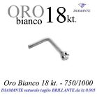 Piercing Orecchino naso ORO BIANCO 18kt.DIAMANTE taglio brillante kt.0,005 griff