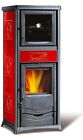 Nordica Extraflame Stufa a Legna Ghisa Forno 9 Kw Bordeaux Rossella Plus Evo