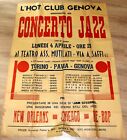 JAZZ - HOT CLUB GENOVA - MANIFESTO - PIERO ANGELA - SERGIO FARINELLI - ANNI 1950