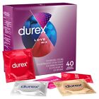 40 Preservativi Assortiti Durex Love Profilattici con Aroma Taglie Regolari