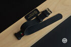 20 mm Cinturino artigianale tipo militare nero Handmade Leather Watch Strap Band