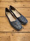 QVC Rieker Perforated Slip On Shoe Blue Size 6 EU 39 RRP £ 59