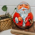 Vintage Santa Storage Tin | Roly Poly Santa | Giftbox | Vintage Christmas