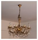 Lampadario gocce cristallo vintage anni  60  70 da restaurare o pezzi ricambio