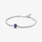 Bracciale Pandora Tennis con Pietra Blu 590039C01 Bracelet Zirconi Donna