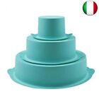 webake Set di 3 Stampo Torta Rotondo Tortiera Stampi in Silicone per Dolci 8.6"