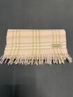 BURBERRY PASHMINA SCIARPA 100% CASHMERE SCOTLAND ORIGINALE COME NUOVA 130x30 CM