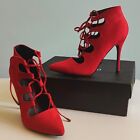 Scarpe Stiletto n.38 Rosse con Lacci Primadonna NUOVE