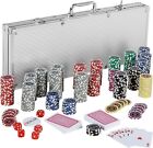 Valigia in alluminio 500 Fiches Laser-2 Mazzi di Carte da Poker-2 Dadi - Dealer