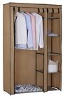 Armadio cabina guardaroba in tessuto tnt crema beige 110X46H175 cm scaffale