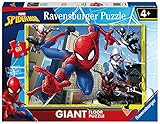 Ravensburger - Puzzle Spiderman, Collezione Giant Pavimento, Idea Regalo per Bambini 4+ Anni, Gioco Educativo e Stimolante, 60 Pezzi Giganti, 70x50 cm