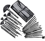 Pennelli Make Up,Cadrim Set di pennelli professionali per trucco trucchi,pennelli trucco con borsa (32 Nero)