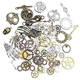 DXLing 76 Pezzi Vintage Metallo Steampunk Bronzo Vintage Ingranaggi Steampunk Gears Charms Pendant Fascino Assortiti Ingranaggi Accessori per l artigianato Fai-da-Te Creazione di Gioielli