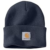 Carhartt, Knit Cuffed Beanie Unisex, Blu navy, OFA