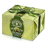 FLAMIGNI, Panettone Artigianale Gran Pistacchio Farcito con Crema di Pistacchio, Glassato con Cioccolato Bianco e Croccante Granella di Pistacchi, Speciale Confezione Regalo Natale, 950 gr