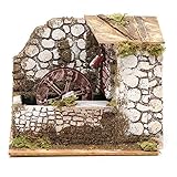 Holyart Mulino ad Acqua presepe cm 17x20x14 cm Legno Sughero